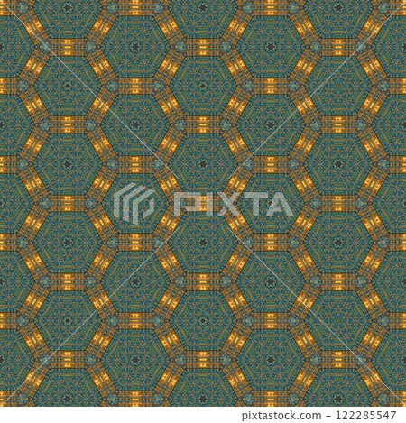 Artistic glossy motifs all over print design. Traditional pattern for throw pillow, rug, carpet, and fabric printing. Modern geometric floral design for textile, tiles, digital paper print 122285547