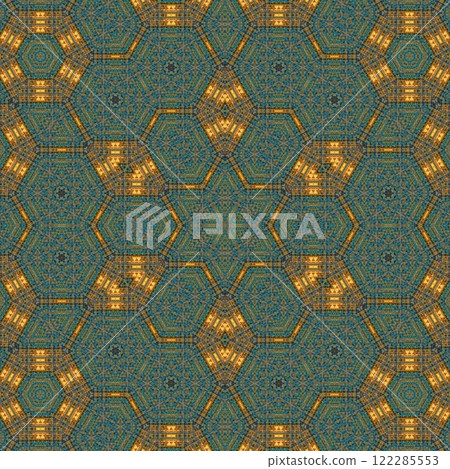 Artistic glossy motifs all over print design. Traditional pattern for throw pillow, rug, carpet, and fabric printing. Modern geometric floral design for textile, tiles, digital paper print Artistic glossy motifs all over print design. Traditional pattern for throw pillow, rug, carpet, and fabric printing. Modern geometric floral design for textile, tiles, digital paper print 122285553