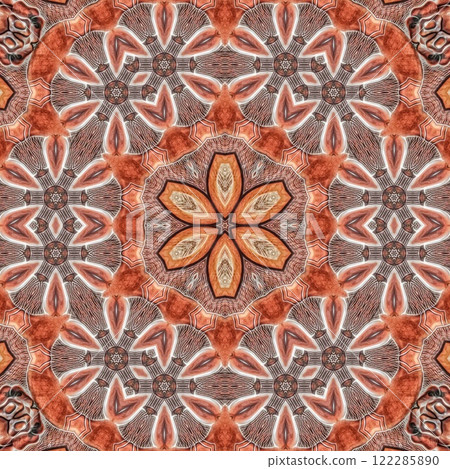 Decorative wooden texture for wall covering. Wood material texture for reed, rug, floor tiles, carpet, fabric, stem, straw, wicker, sisal matting surface printing. Modern wooden frame for decoration 122285890