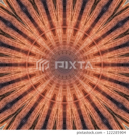 Decorative wooden texture for wall covering. Wood material texture for reed, rug, floor tiles, carpet, fabric, stem, straw, wicker, sisal matting surface printing. Modern wooden frame for decoration 122285904
