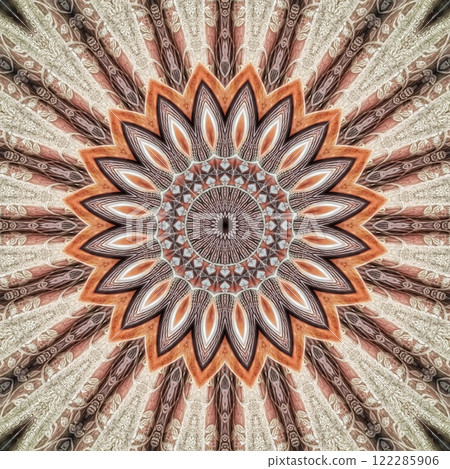 Decorative wooden texture for wall covering. Wood material texture for reed, rug, floor tiles, carpet, fabric, stem, straw, wicker, sisal matting surface printing. Modern wooden frame for decoration 122285906