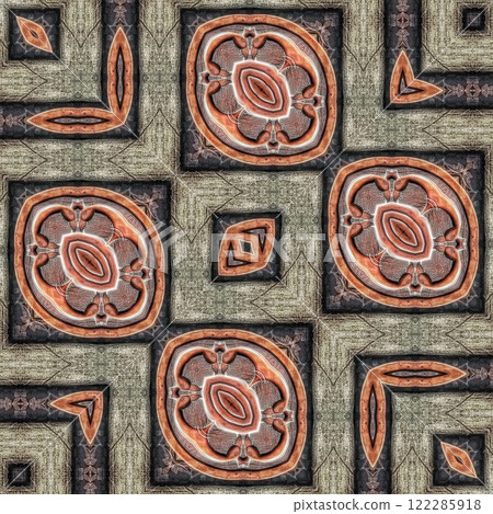 Decorative wooden texture for wall covering. Wood material texture for reed, rug, floor tiles, carpet, fabric, stem, straw, wicker, sisal matting surface printing. Modern wooden frame for decoration 122285918