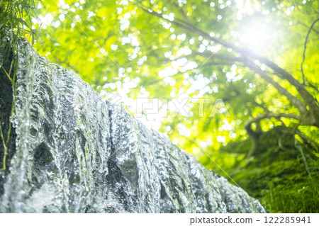 Fresh green, clear stream, eco-image (Oyama Kitanizawa mountain stream) 122285941