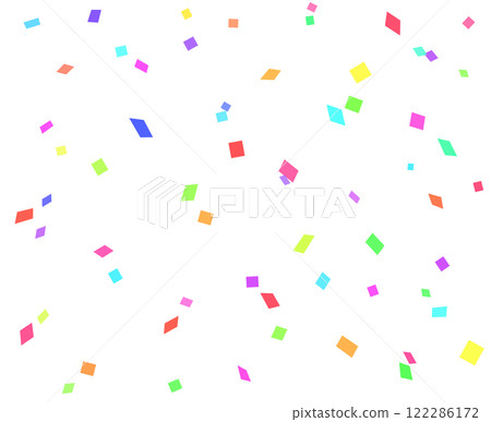 五彩紙屑彩色插畫素材 五彩紙屑彩色插畫素材 122286172