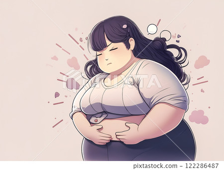 Image of a woman suffering from constipation Image of a woman suffering from constipation 122286487