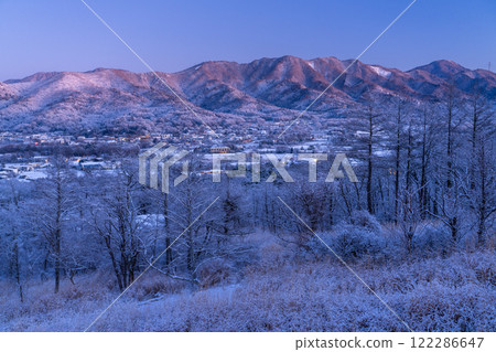 【山梨縣】冬天的山中湖村,雪景 【山梨縣】冬天的山中湖村,雪景 122286647