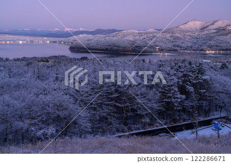 【山梨縣】從山中湖全景平台眺望冬季的南阿爾卑斯山 【山梨縣】從山中湖全景平台眺望冬季的南阿爾卑斯山 122286671