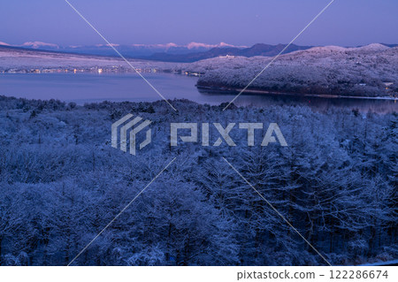 【山梨縣】從山中湖全景平台眺望冬季的南阿爾卑斯山 【山梨縣】從山中湖全景平台眺望冬季的南阿爾卑斯山 122286674
