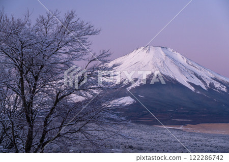 【山梨縣】冬季的富士山和白雪皚皚的山中湖全景平台 【山梨縣】冬季的富士山和白雪皚皚的山中湖全景平台 122286742
