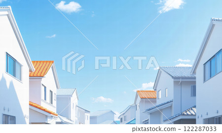 藍天和住宅區 122287033