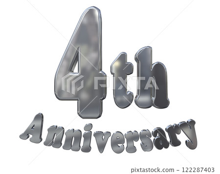 3DCG 角色「4th Anniversary/4th Anniversary 標記閃光」銀、銀 122287403