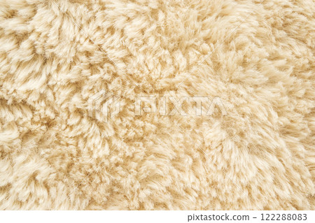 Brown fluffy fur fabric wool texture background 122288083