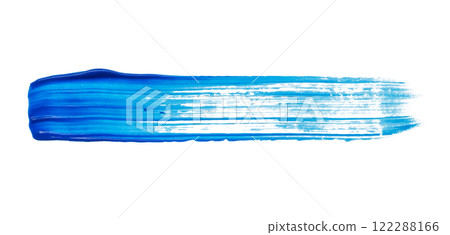 blue brush stroke isolated on white background 122288166