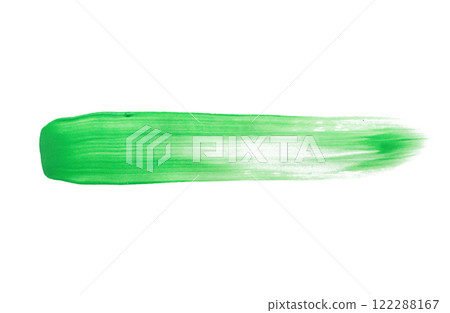 Green brush stroke isolated on white background Green brush stroke isolated on white background 122288167
