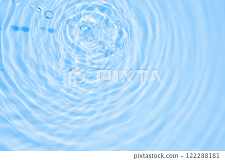 Abstract transparent water shadow surface texture natural ripple on blue background 122288181
