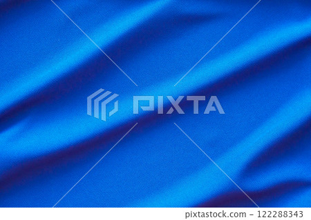 Blue sports clothing fabric football shirt jersey texture Blue sports clothing fabric football shirt jersey texture 122288343