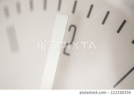 close up of silver metal clock 122288356