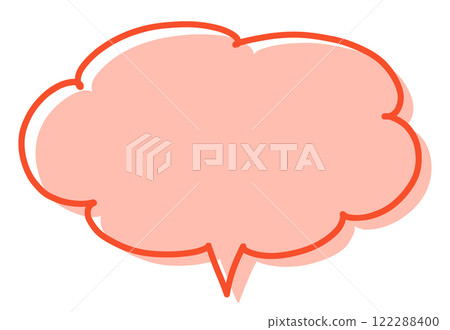 Speech bubble cloud shape 122288400