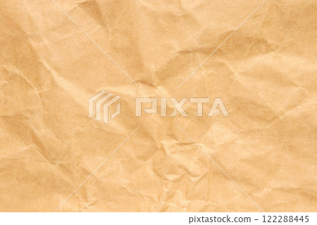 Abstract crumpled and creased recycle brown paper texture background 122288445