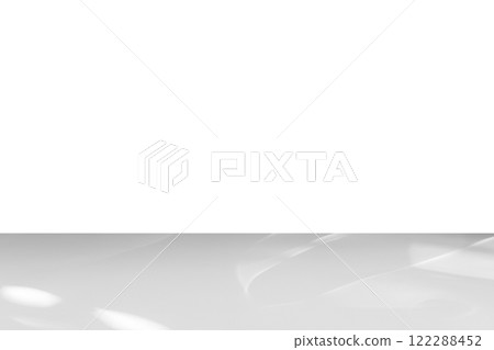 Empty white table top with shadow isolated on white background for montage product display 122288452