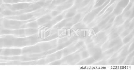 Abstract white transparent water shadow surface texture natural ripple background 122288454