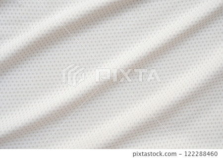 White sports clothing fabric football shirt jersey texture abstract background 122288460