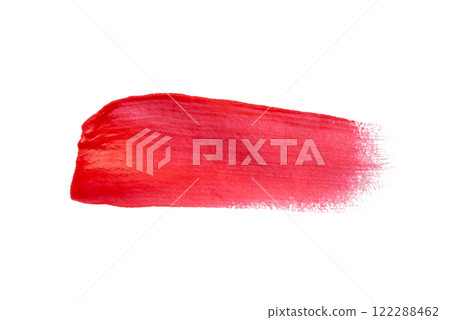 Red brush stroke isolated on white background Red brush stroke isolated on white background 122288462