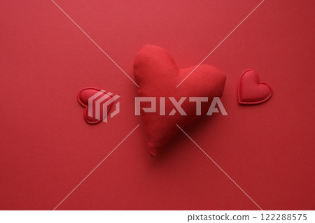 Valentines day background with red heart 122288575