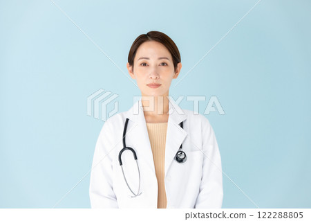 White female stethoscope 122288805