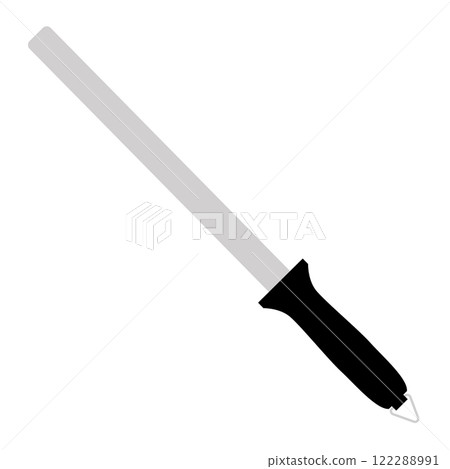 Knife sharpener icon. Diamond knife sharpening sign. Diamond sharpening steel symbol. flat style. Knife sharpener icon. Diamond knife sharpening sign. Diamond sharpening steel symbol. flat style. 122288991