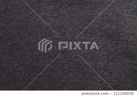 Gray fabric background. Grey cloth pattern of hoodie, sweater, pullover, shirt 122289036