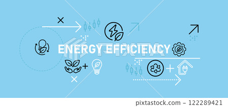Energy Efficiency concept highlighting sustainable energy eco-friendly technology renewable resources and environmental conservation for green energy and resource optimization Energy Efficiency concept highlighting sustainable energy eco-friendly technology renewable resources and environmental conservation for green energy and resource optimization 122289421