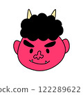 Setsubun demon face illustration 122289622