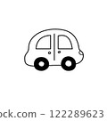 White round car illustration 122289623