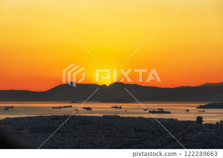 Sunset light over Athens 122289663