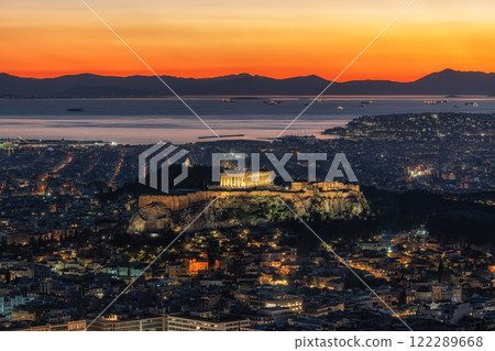Sunset View over Athens and Acropolis 122289668
