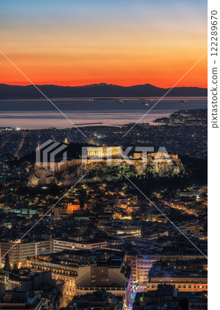 Sunset View over Athens and Acropolis 122289670
