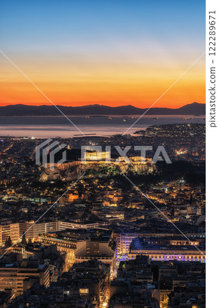 Sunset View over Athens and Acropolis 122289671
