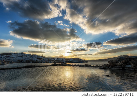 Naousa Paros Marina Sunset View 122289711