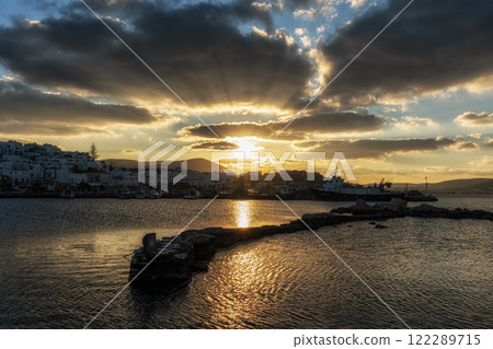 Naousa Paros Marina Sunset View 122289715