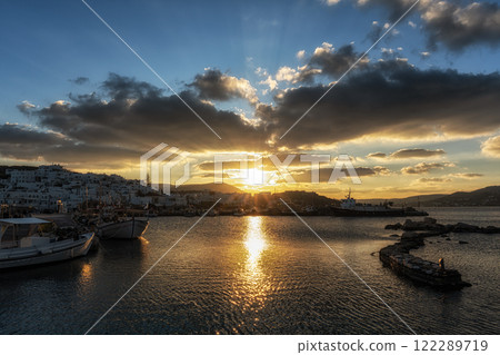 Naousa Paros Marina Sunset View 122289719