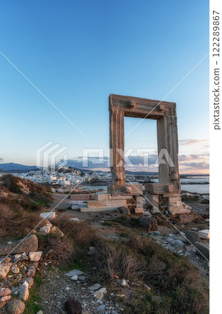 Temple of Apollo and Naxos Sunset 122289867