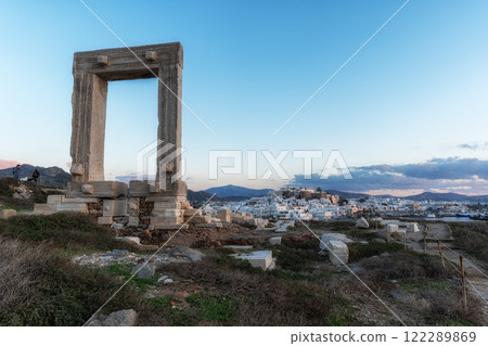 Temple of Apollo and Naxos Sunset 122289869