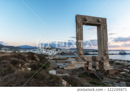 Temple of Apollo and Naxos Sunset 122289871