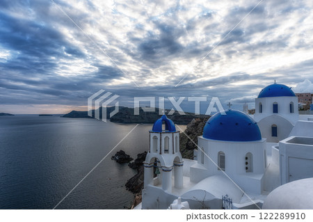 Oia Blue Domes Santorini Oia Blue Domes Santorini 122289910