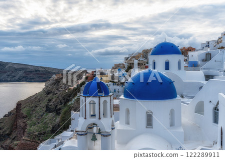 Oia Blue Domes Santorini Oia Blue Domes Santorini 122289911