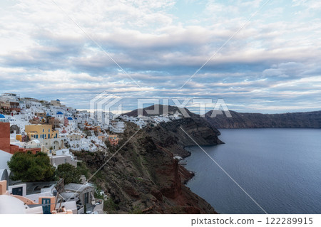 Oia Village in Santorini sunset Oia Village in Santorini sunset 122289915