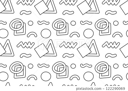 Abstract Geometric Shapes Seamless Coloring Page Abstract Geometric Shapes Seamless Coloring Page 122290069