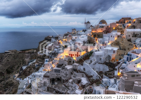 Oia Santorini Sunrise View Oia Santorini Sunrise View 122290532