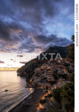 Positano Amalfi Coast Sunset View 122290606